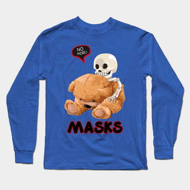 Skeleton teddy bear Long Sleeve T-Shirt by G4M3RS